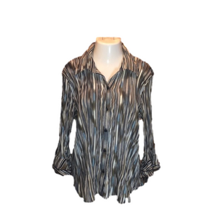 𝅺C.J. BANKS by Christopher & Banks Stylish Flutter Sleeve Blouse Size 1X